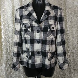 KamiKaze medium plaid button jacket fitted